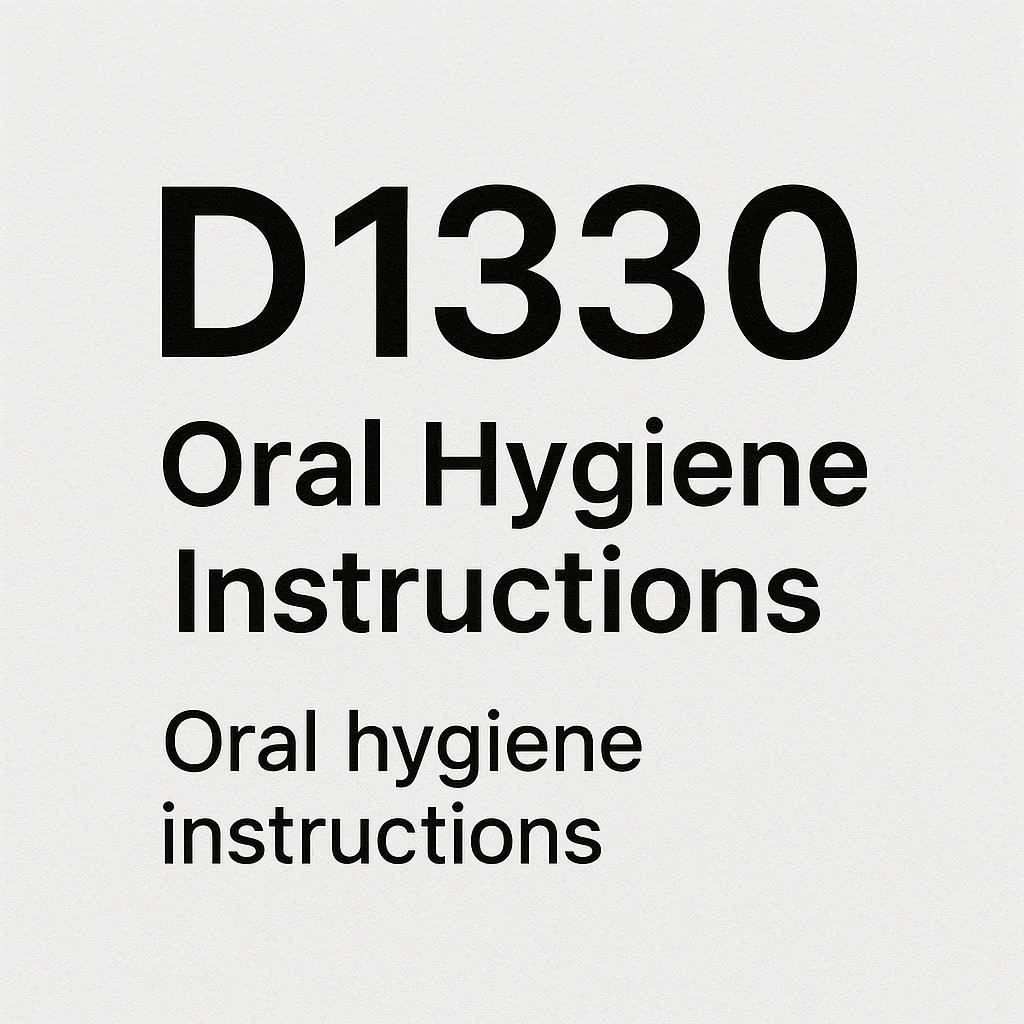 Dental Code for Oral Hygiene Instructions