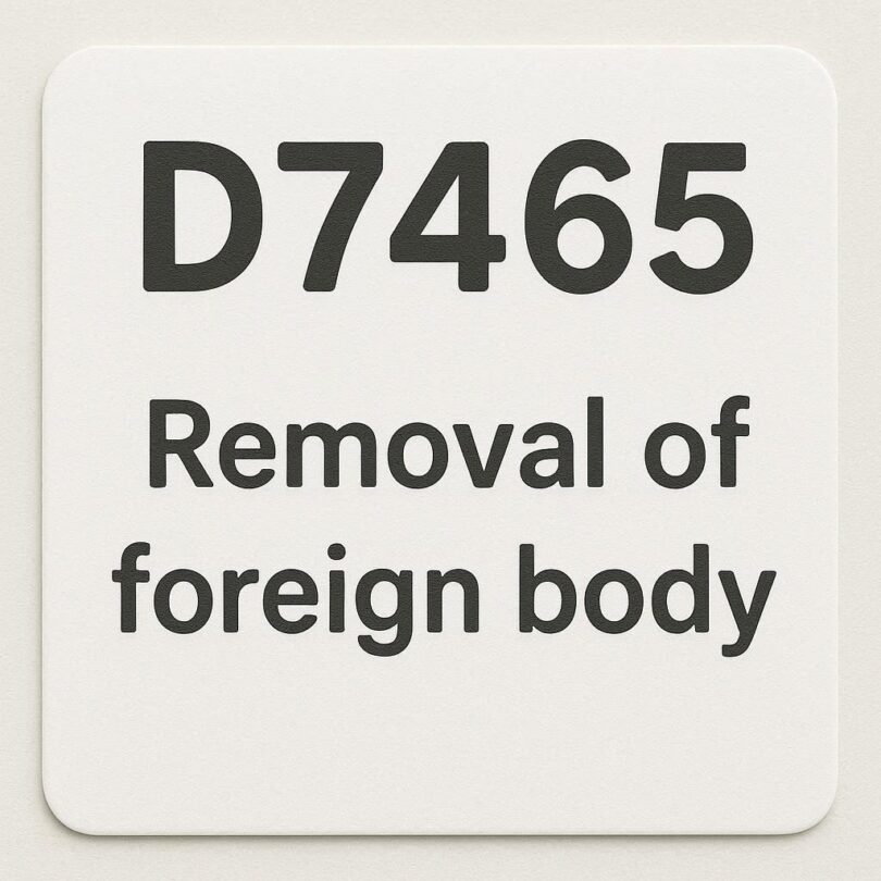 D7280 Dental Code for Removal of a Foreign Body - wmwtl