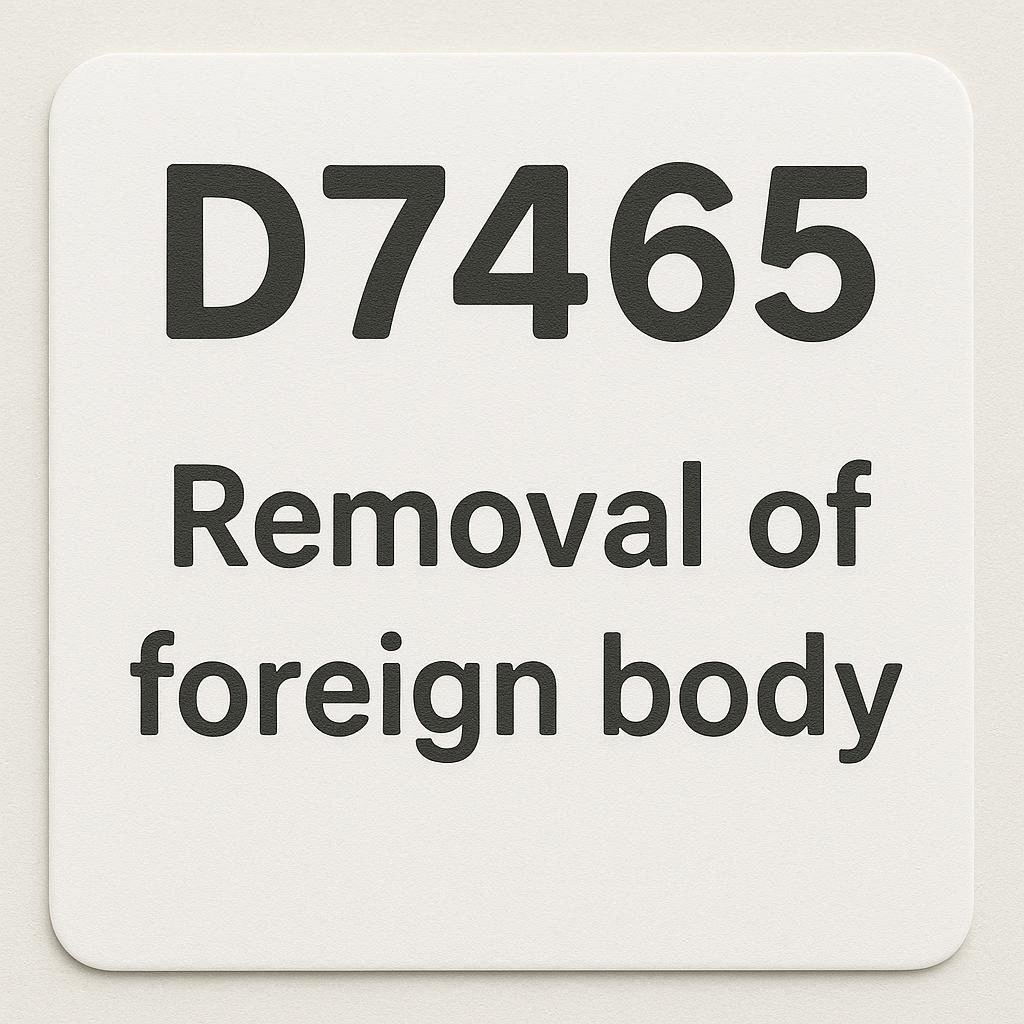 Dental Code for Removal of a Foreign Body