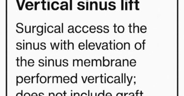 Dental Code for Vertical Sinus Lift