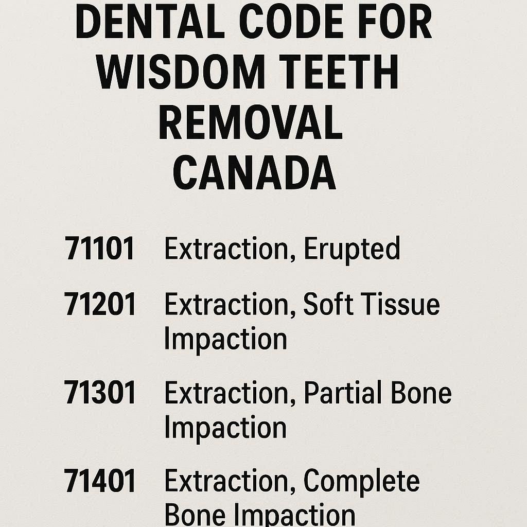 Dental Code for Wisdom Teeth Removal Canada