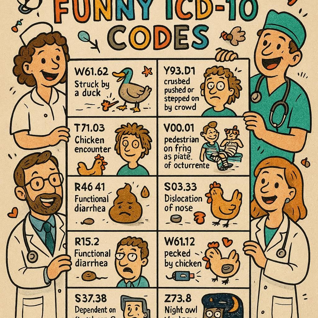 Hilarious ICD-10 Codes