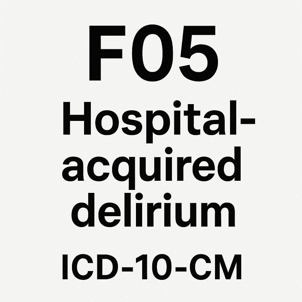 ICD 10 Code Hospital Acquired Delirium