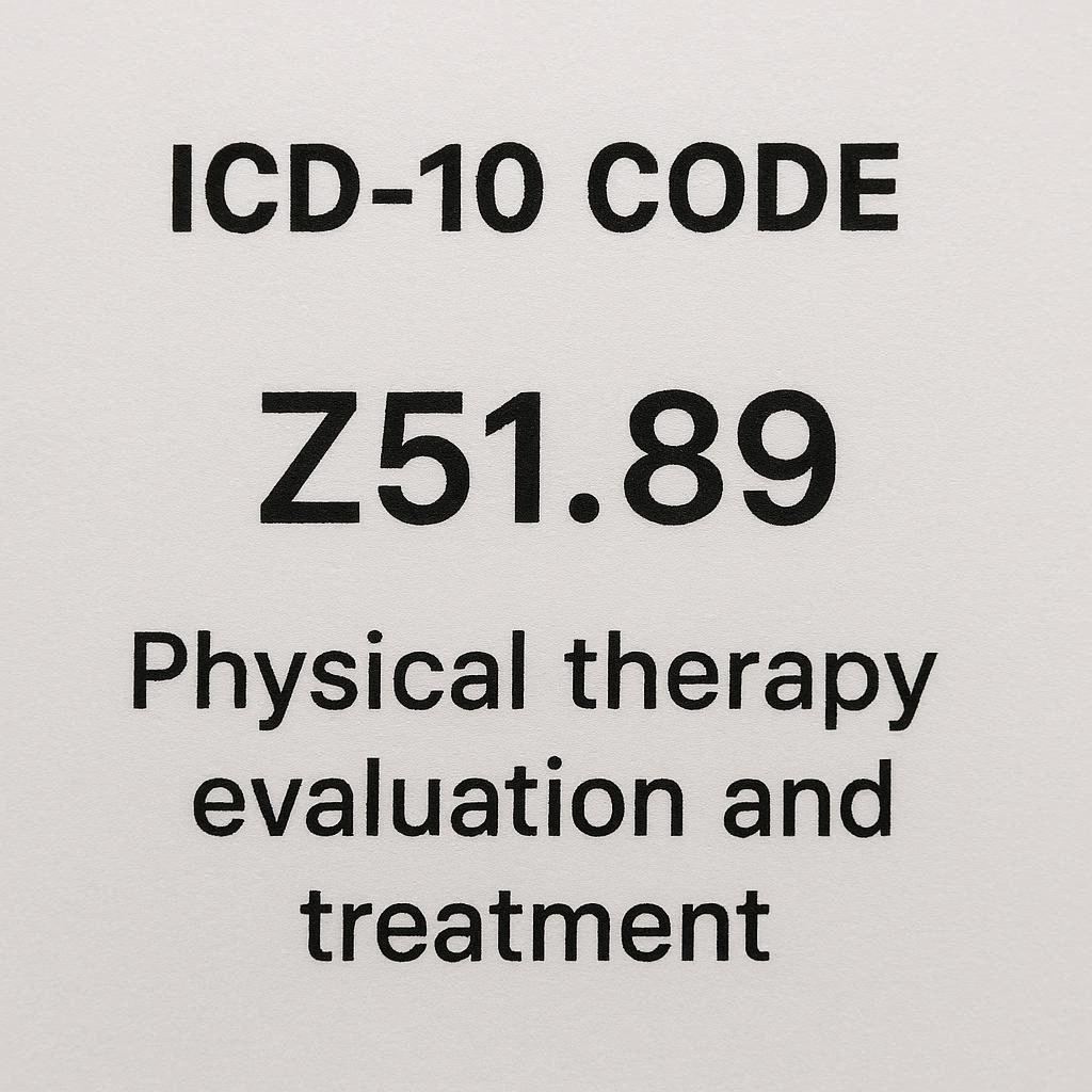 ICD 10 Code for Physical Therapy Evaluation and Treatment