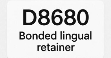 dental code for bonded lingual retainer