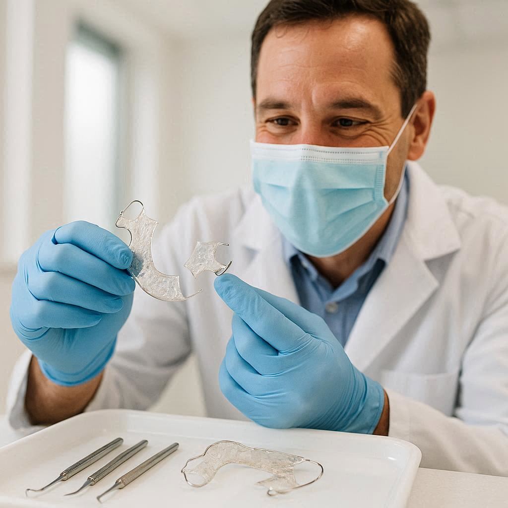 dental code for broken retainer