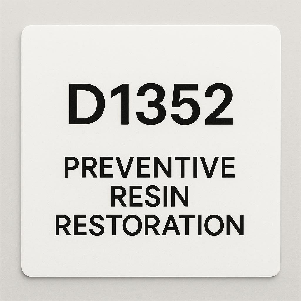 dental code for preventive resin restoration
