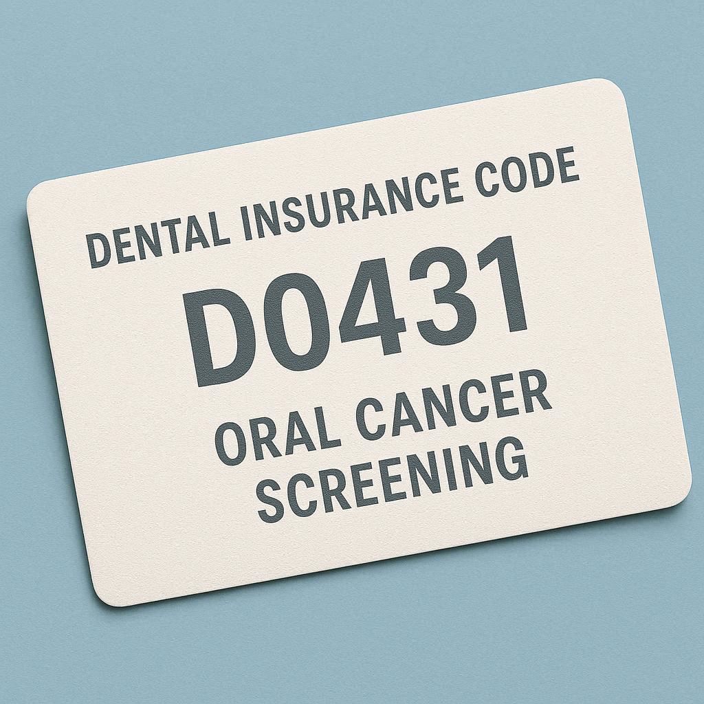 dental insurance code for oral cancer screening