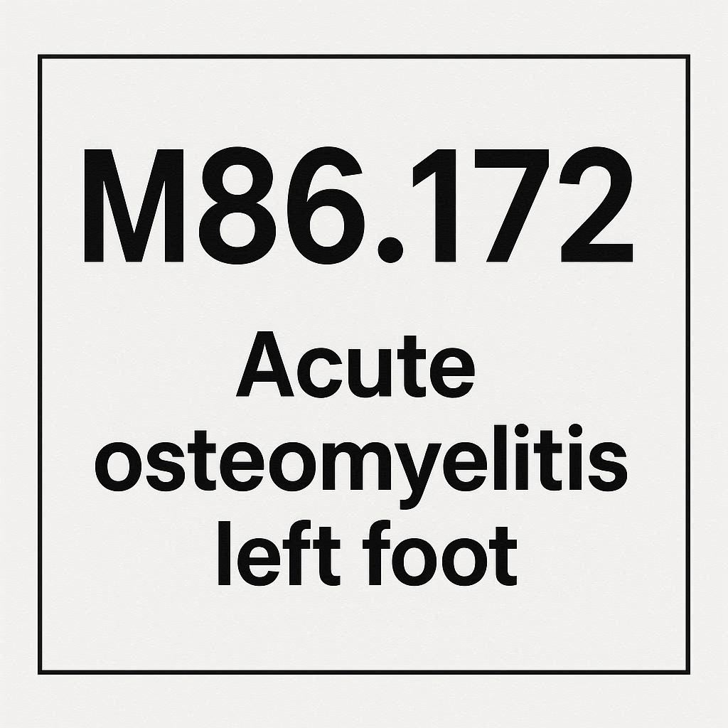 ICD-10 Code for Acute Osteomyelitis Left Foot