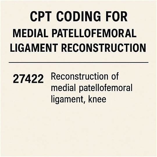 CPT Coding for Medial Patellofemoral Ligament Reconstruction