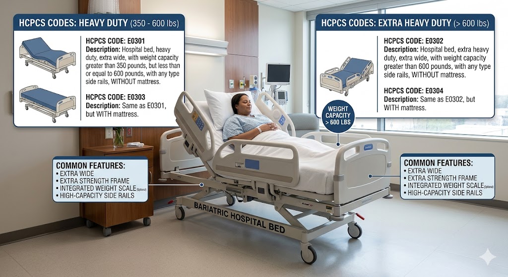 HCPCS Code for Bariatric Hospital Bed