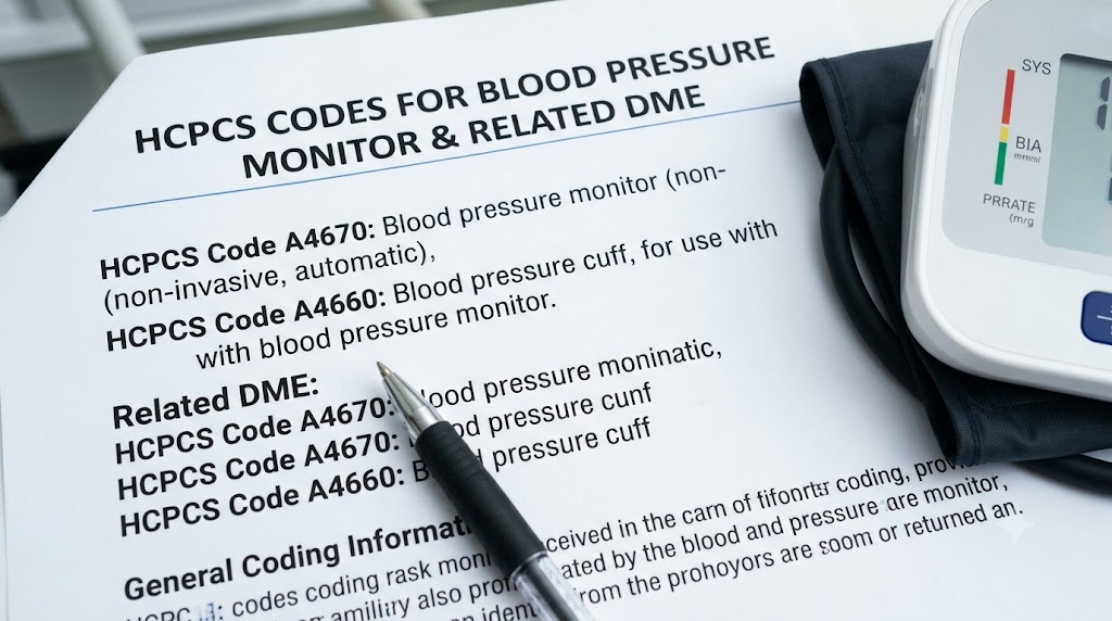 HCPCS Code for a Blood Pressure Monitor