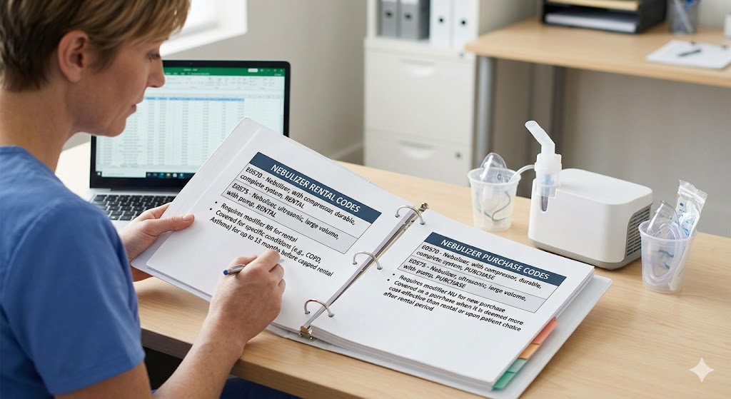 Nebulizer Rental vs Purchase Codes