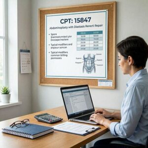 cpt code for abdominoplasty with diastasis recti repair