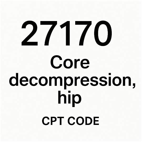 cpt code for core decompression hip
