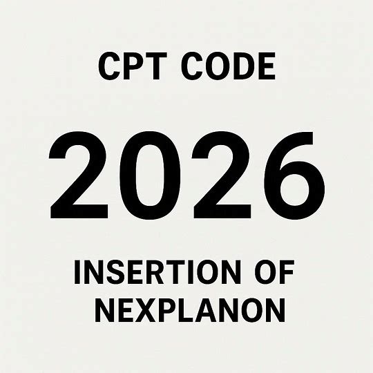 cpt code for insertion of nexplanon 2026