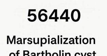 CPT Code for Marsupialization of Bartholin Cyst