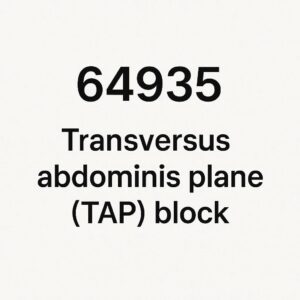 cpt code for transversus abdominis plane block