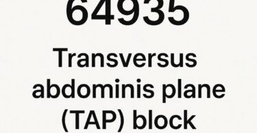 cpt code for transversus abdominis plane block