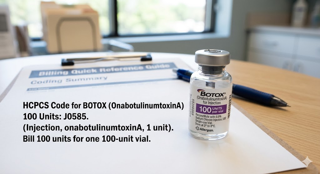 hcpcs code for botox 100 units