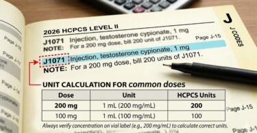 hcpcs code for testosterone cypionate 200mg