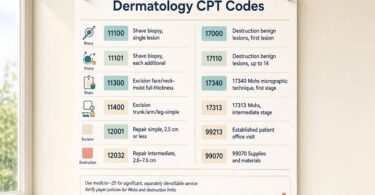 Dermatology CPT Codes