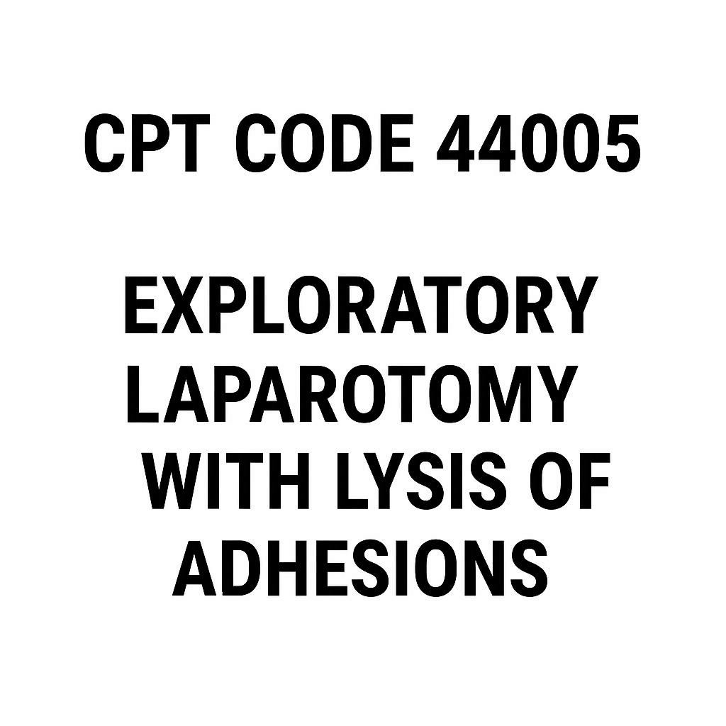 cpt code for exploratory laparotomy with lysis of adhesions
