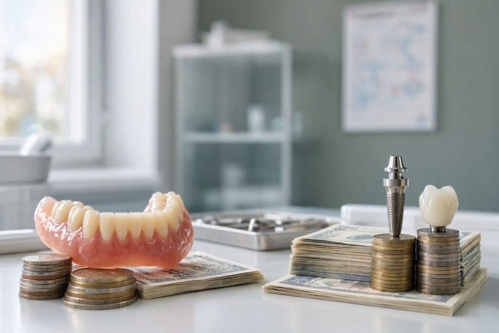 Do Dentures Cost Less Than Dental Implants?