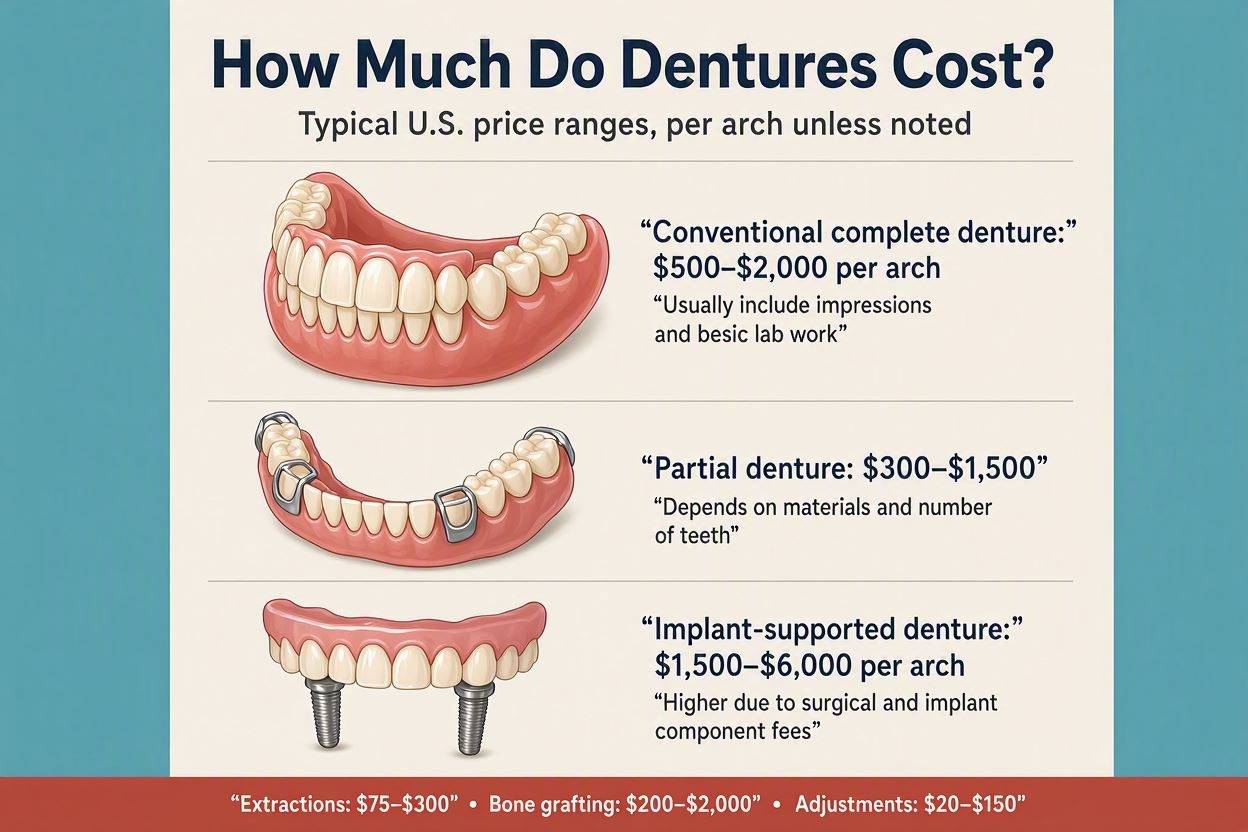How Much Do Dentures Cost To Replace Teeth?