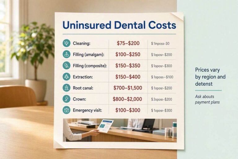 Walking into a dental office without an insurance card in your wallet triggers a different financial reality. You are not protected by a PPO contracted fee schedule. You face the practice's full, undiscounted fee-for-service prices. However, this does not mean you must overpay. The uninsured dental patient occupies a unique position in the market, with access to cash discounts, membership plans, and alternative care models that insured patients often overlook. This guide provides a comprehensive, honest accounting of what every dental appointment type costs without insurance. You will learn the cash price for exams, cleanings, X-rays, fillings, extractions, and emergencies, and you will discover the strategies that slash these costs while maintaining quality care. The Uninsured Patient's Market Position Dental practices operate as small businesses. They set a fee schedule that reflects their overhead, desired profit margin, and the local market. This is their "Usual and Customary Fee" (UCR). An insured patient's plan contracts a lower allowed amount. The uninsured patient is initially quoted the UCR fee. However, this fee is rarely the final price. Cash-paying patients are valuable because they generate immediate revenue without the administrative burden of insurance claims. This value translates into negotiation power and discount options. The Administrative Cost Savings Processing an insurance claim costs a dental office money. The billing coordinator spends time verifying eligibility, submitting the claim, tracking down delayed payments, and managing denials. The practice waits 30 to 60 days for reimbursement. When you pay at the time of service with cash, credit, or debit, you eliminate this administrative overhead. Many dentists are willing to share a portion of these savings with you in the form of a direct cash discount. Comprehensive Cost Breakdown by Appointment Type The following table presents realistic cash price ranges for uninsured patients for the most common dental appointments. These reflect national average UCR fees before any negotiated discount. Appointment Type ADA Code(s) Cash Price Range Periodic Oral Exam (Established Patient) D0120 $50 – $90 Comprehensive Oral Exam (New Patient) D0150 $75 – $150 Problem-Focused Exam (Emergency) D0140 $60 – $110 Adult Prophylaxis (Cleaning) D1110 $100 – $180 Child Prophylaxis (Cleaning) D1120 $60 – $110 Scaling and Root Planing (Per Quadrant) D4341 $200 – $350 Bitewing X-Rays (4 Films) D0274 $60 – $100 Full Mouth Series X-Rays D0210 $150 – $300 Panoramic X-Ray D0330 $100 – $250 1-Surface Amalgam Filling D2140 $100 – $200 2-Surface Composite Filling D2392 $200 – $350 Simple Extraction D7140 $150 – $300 Surgical Extraction D7210 $300 – $550 Crown, Porcelain/Ceramic D2740 $1,200 – $1,800 Root Canal, Molar D3330 $1,100 – $1,600 Complete Upper Denture D5110 $1,600 – $2,500 The New Patient Appointment: The Gateway Cost Your first visit to a dental office as an uninsured patient is the most expensive diagnostic appointment. A comprehensive exam, full-mouth series of X-rays, and a standard adult cleaning represent the typical new patient bundle. The Unbundled Cash Price Comprehensive Oral Exam: $85 Full Mouth X-Ray Series: $200 Adult Prophylaxis: $140 Total Unbundled Cost: $425 The New Patient Special Most dental practices aggressively market a new patient special that bundles these services at a deeply discounted rate. The special serves as a loss leader to attract new patients and build the practice. A common offer is a comprehensive exam, X-rays, and cleaning for $99 to $199. This is a genuine, not deceptive, discount. The practice accepts a lower fee for this first visit, anticipating that any needed restorative work will generate future revenue. As an uninsured patient, you must capitalize on these new patient specials. The savings versus the unbundled UCR fee are $200 to $300. This is your single most effective cost-containment strategy for the initial visit. The Periodic Maintenance Appointment After your initial visit, you enter a regular recall cycle, typically every six months. The Standard Recall Visit Periodic Oral Exam: $65 Bitewing X-Rays (4 films, annually): $80 Adult Prophylaxis: $130 Total Periodic Visit Cost: $275 (with X-rays), $195 (without X-rays in alternate years). An uninsured patient should budget approximately $250 to $300 per year for routine preventive care, consisting of two cleanings, two exams, and one set of bitewing X-rays. The Periodontal Maintenance Cost Patients with a history of gum disease do not receive a standard prophylaxis. They require periodontal maintenance, a more involved cleaning coded as D4910. The cash price for periodontal maintenance is higher, ranging from $140 to $240 per visit. These patients typically attend three to four maintenance visits per year, resulting in an annual preventive cost of $560 to $960. This ongoing cost is a powerful incentive to prevent gum disease in the first place. Emergency and Limited Exam Appointments Pain does not wait for a scheduled recall. An emergency or limited, problem-focused exam addresses a specific toothache, broken tooth, or swelling. The Exam Fee and Palliative Care The limited exam fee ranges from $60 to $110. A periapical X-ray of the problem tooth adds $25 to $45. If the dentist performs a palliative procedure—opening a tooth to relieve pressure or placing a sedative temporary filling—that procedure code (D9110 or D2940) adds $75 to $150. An uninsured emergency visit to diagnose and temporarily stabilize a painful tooth costs between $160 and $305. This buys you a diagnosis, a plan, and relief, but the definitive treatment (root canal, extraction, or crown) is a separate, additional cost. The In-Office Membership Plan: Insurance Alternative for the Uninsured A rapidly growing trend is the dental practice's in-house membership or dental savings plan. This is a direct contract between you and the practice. You pay an annual fee, typically between $300 and $600, and receive a defined set of preventive services plus a discount on all other procedures. How a Typical Membership Plan Works A representative annual membership plan might include: Two periodic exams Two standard cleanings One set of bitewing X-rays One panoramic X-ray or FMX An emergency exam A 15% to 25% discount on all restorative work, including fillings, crowns, and extractions. The annual fee of $400 covers the preventive care that would cost $550 to $600 at UCR rates. The member saves $150 to $200 on preventive care alone. If the member then needs a $1,500 crown, the 20% membership discount reduces the fee by $300. The total annual savings can reach $500 or more. The plan does not involve any third-party insurer. There are no annual maximums, no deductibles, no waiting periods, and no claim denials. The practice benefits from patient loyalty and predictable cash flow. Evaluating a Membership Plan When comparing practices, ask for a written membership plan document. Verify: Cleanings included: Are they standard prophylaxis or periodontal maintenance if you have gum disease? Discount on specialist referrals: Some practices extend the discount to their trusted oral surgeon or endodontist network. Family pricing: Is there a reduced household rate? Renewal terms: Is the fee locked in, or can it increase annually? The membership plan is often the optimal financial arrangement for an uninsured patient who has found a trusted, long-term dental home. Dental Schools and Hygiene Schools: The Time-for-Savings Trade Dental schools and dental hygiene schools provide care at substantially reduced fees. The work is performed by students under the direct supervision of licensed faculty dentists and specialists. Cost Structure at a Dental School Clinic A dental school clinic typically charges 30% to 50% of the prevailing private practice UCR fee. A comprehensive oral exam might cost $40. A full mouth X-ray series might be $80. A two-surface composite filling might be $70 to $120. A crown, including laboratory fees, might be $500 to $800. The Appointment Time Investment The cost savings require a significant time commitment. Each appointment is a teaching session. The student must have each step checked by a faculty member. A simple filling that takes 45 minutes in private practice may require two to three hours at the dental school. A crown involves multiple appointments that each span three to four hours. The patient must have scheduling flexibility. For a major treatment plan, the total time across all appointments can be substantial. Dental Hygiene School Clinics For preventive care only—cleanings and X-rays—a dental hygiene school is an excellent, low-cost option. Cleanings performed by hygiene students typically cost $20 to $50. The appointment is long, often three hours, as the student conducts a thorough assessment and the faculty supervises. This is an ideal resource for the uninsured patient who needs only preventive maintenance and has time. Community Health Centers: Sliding Fee Scale Federally Qualified Health Centers (FQHCs) provide comprehensive dental services on a sliding fee discount program based on income and family size relative to the Federal Poverty Level (FPL). The Discount Program An FQHC dental clinic will ask for proof of income, such as recent tax returns, pay stubs, or unemployment documentation. Based on your percentage of the FPL, your care is discounted. Patients at or below 100% of the FPL pay a nominal fee, often $25 to $50 per visit, regardless of the procedure mix. Patients at 200% of the FPL might pay 50% to 70% of the clinic's standard fee, which is already lower than private practice. Services Offered FQHCs provide a broad range of general dental services: exams, X-rays, cleanings, fillings, extractions, and sometimes root canals and dentures. They do not typically offer cosmetic procedures, implants, or orthodontics. There may be a waitlist for new patients. Once established, the continuity of care is excellent, and the cost is predictable and manageable for low-income, uninsured individuals and families. Negotiating a Cash Discount in Private Practice The cash-paying patient in a private practice setting has the ability to negotiate. This does not mean haggling over price in an adversarial way. It means having a transparent conversation about payment. The Direct Inquiry Before the appointment, tell the scheduling coordinator, "I am uninsured and will be paying out-of-pocket. Does the practice offer a cash or time-of-service discount?" Many practices have a standing policy of a 5% to 10% discount for payment in full at the time of service. This is not advertised on the website but is applied when asked. The Pre-Payment for Major Treatment For a large treatment plan, such as a crown, bridge, or multiple fillings, offer to prepay the entire case fee before the first appointment. A patient who pre-pays a $3,500 treatment plan eliminates all billing and collections risk for the practice. In exchange, ask for a 10% to 15% discount. This is a reasonable, business-like transaction. Obtain the discounted fee in writing on the treatment plan. The Dental Tourism Option For uninsured patients facing expensive major restorative or cosmetic work, traveling abroad for care is a well-established cost-containment strategy. Comparative Costs for Major Procedures Procedure US Cash Price Mexico (Los Algodones) Costa Rica Thailand Porcelain Crown $1,500 $350 – $500 $450 – $600 $400 – $550 Molar Root Canal $1,300 $250 – $400 $300 – $450 $250 – $400 Dental Implant + Crown $4,500 $1,500 – $2,000 $1,800 – $2,500 $1,500 – $2,000 Complete Denture (Upper & Lower) $3,500 $800 – $1,200 $1,000 – $1,500 $800 – $1,200 The savings on a single implant-and-crown package typically exceed the cost of airfare and hotel. The patient must research the clinic's credentials, infection control standards, and materials. Dental tourism is not for everyone, but it is a legitimate market response to the high cost of U.S. uninsured care. The Cost of Dental Neglect The most expensive dental appointment is the one that follows years of avoidance. An uninsured patient who skips preventive care due to cost eventually faces a dental emergency. The small cavity that would have cost $200 to fill becomes a $1,400 root canal and crown. The mild gum inflammation that would have been reversed with a $140 cleaning progresses to periodontal disease requiring $1,200 deep cleaning and eventually tooth loss and dentures. A rigorous preventive maintenance schedule—two cleanings a year, paid in cash—is the most potent financial defense. The $300 annual spend on preventive care is an insurance policy against the $4,000 reconstructive case. This is not a cliché; it is a mathematical reality. Conclusion An uninsured dental appointment costs between $50 and $150 for a basic exam, $100 to $180 for a cleaning, and $60 to $100 for bitewing X-rays, with a typical new patient bundle ranging from $99 to $425 depending on discounts applied. The uninsured patient can dramatically reduce these costs through practice-specific membership plans, dental school clinics, FQHC sliding fee scales, and direct cash negotiation. Preventive maintenance at $250 to $300 annually is the ultimate cost-containment strategy, dwarfing the financial impact of deferred care that escalates into emergency and major restorative needs. Frequently Asked Questions Can I go to a dental office and just ask for the cash price? Absolutely. Every dental practice has a fee schedule for uninsured, cash-paying patients. Call the office and ask, "I am a cash-paying patient without insurance. What is your fee for a periodic exam, cleaning, and bitewing X-rays? Do you offer a new patient special or a cash discount?" The front desk coordinator will provide the exact numbers. This is a standard business inquiry. Is it cheaper to pay cash than to have dental insurance? For a patient who only needs two cleanings and an exam per year, paying cash is often cheaper than paying monthly premiums for a plan that provides similar preventive coverage. A $40 monthly premium totals $480 per year. Two cash-pay preventive visits average $300 to $400. However, insurance provides a safety net for unexpected fillings, crowns, or emergencies. The decision depends on your risk tolerance and general oral health. Do dental offices offer payment plans for uninsured patients? Many do, but the structure varies. Larger chains and corporate dental practices often partner with third-party lenders like CareCredit. Small private practices may offer an in-house payment plan for established patients, often requiring a 50% deposit and post-dated checks or credit card auto-pay for the balance. Ask about payment plan options during the initial phone call. Do not assume one exists. How do I find a dental school clinic near me? Search for "dental school clinic" and your state or nearest major city. The American Dental Education Association website also provides a directory of accredited dental schools. Call the clinic's patient admissions line and ask about the new patient screening process, the estimated wait time for an appointment, and the fee structure for uninsured patients. Additional Resource The Health Resources and Services Administration (HRSA) maintains a database of Federally Qualified Health Centers at findahealthcenter.hrsa.gov. Enter your address to locate FQHCs near you that provide dental services on a sliding fee scale. This government resource is the definitive source for finding affordable, quality primary care including dental, regardless of insurance status.